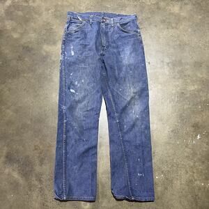 Vintage 60s Maverick Blue Bell Dark Straight Leg Jeans 31x30